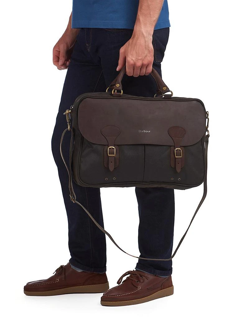 商品Barbour|Wax Finish Briefcase,价格¥1796,第2张图片详细描述