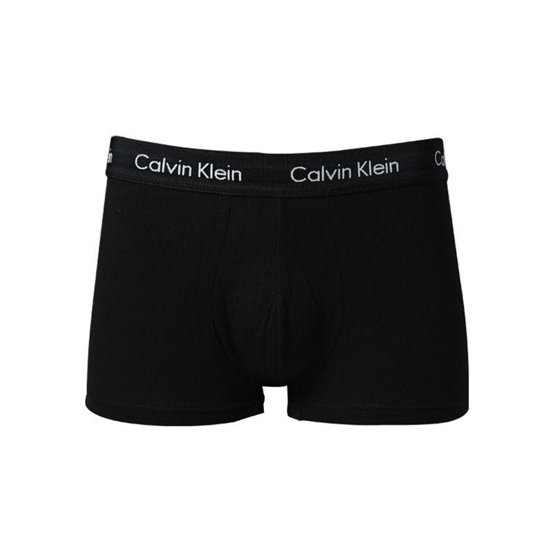 Calvin Klein 卡尔文 克莱恩 黑色棉弹性纤维男士平角内裤一条装 NU2664-001商品第1张图片规格展示