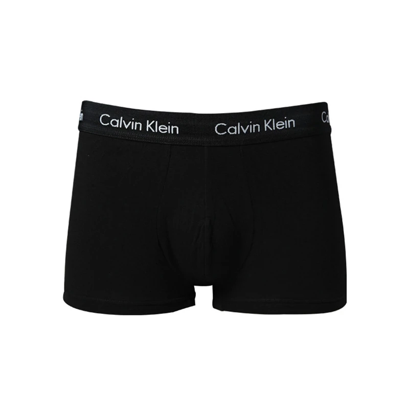 商品[国内直发] Calvin Klein|Calvin Klein 卡尔文 克莱恩 黑色棉弹性纤维男士平角内裤一条装 NU2664-001,价格¥183,第1张图片