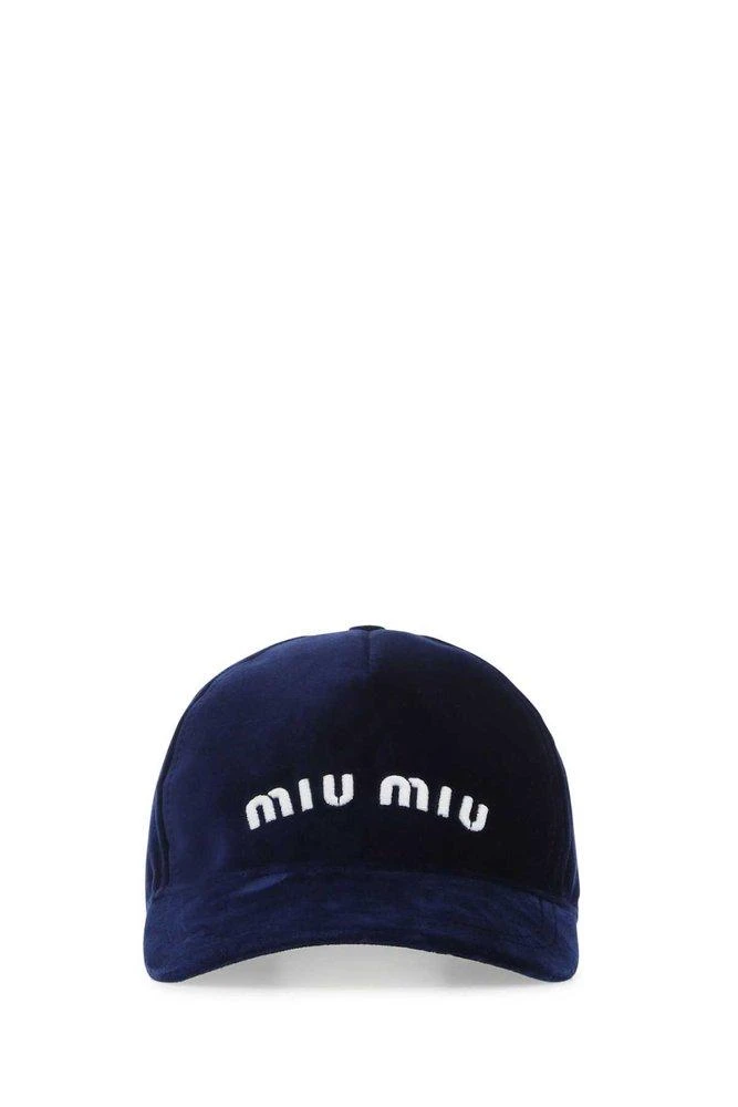 商品Miu Miu|Miu Miu Logo Embroidered Baseball Cap,价格¥2444,第1张图片