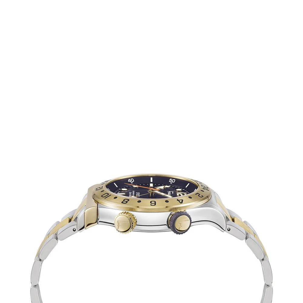 商品Salvatore Ferragamo|Men's Swiss 1927 GMT Two Tone Stainless Steel Bracelet Watch 44mm,价格¥7596,第2张图片详细描述