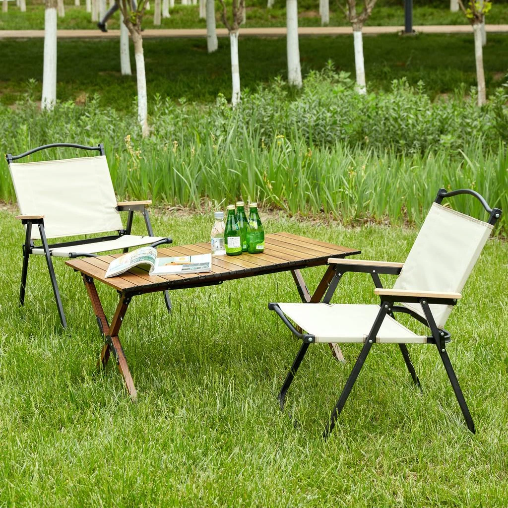 商品Simplie Fun|3-piece Folding Outdoor Table and two chairs,价格¥2910,第3张图片详细描述