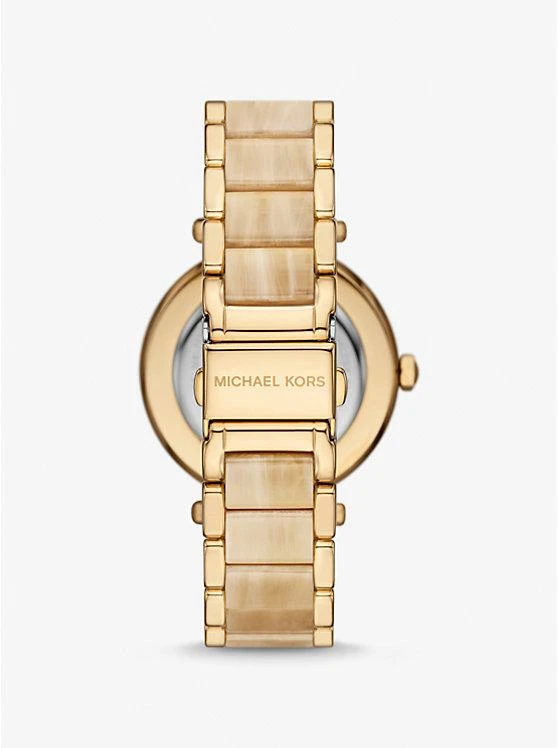 商品Michael Kors|Parker Pavé Gold-Tone and Acetate Watch,价格¥1268,第3张图片详细描述