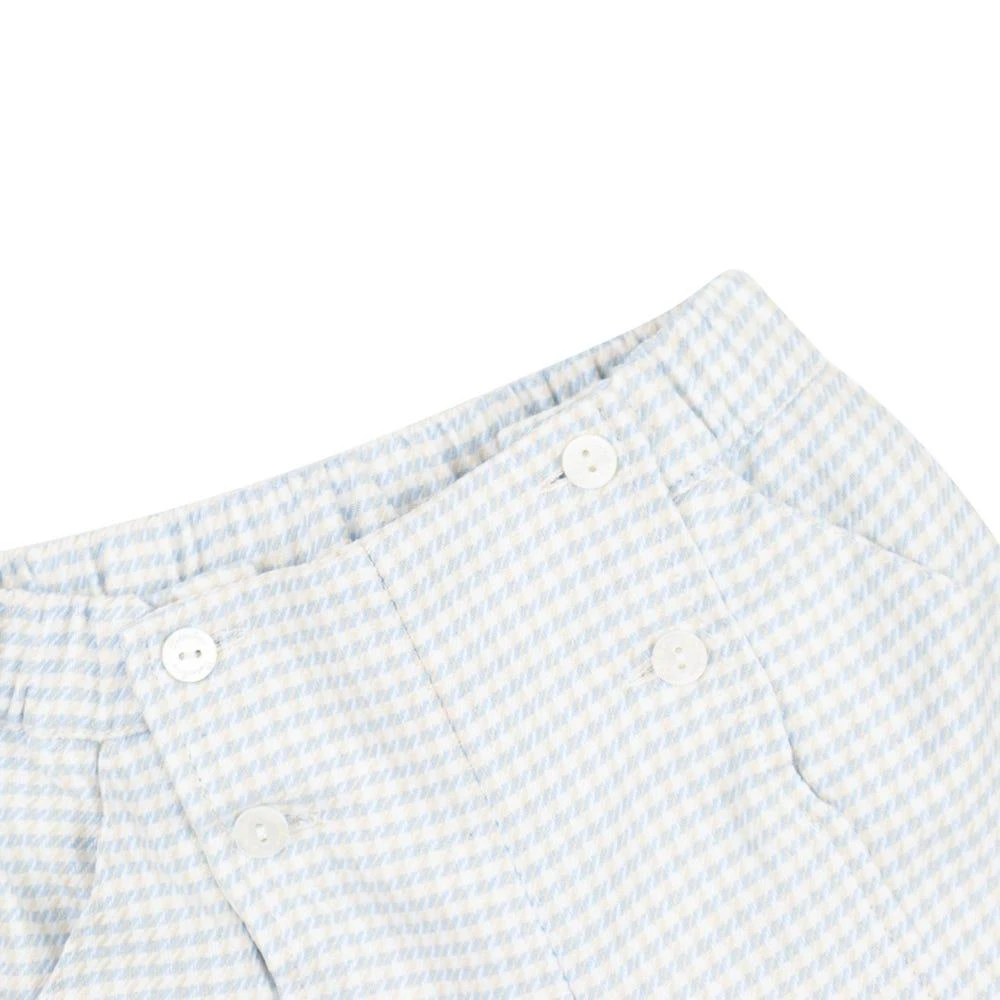 商品Patachou|White & Blue Koala Motif Polo Shirt & Check Shorts Set,价格¥231,第5张图片详细描述