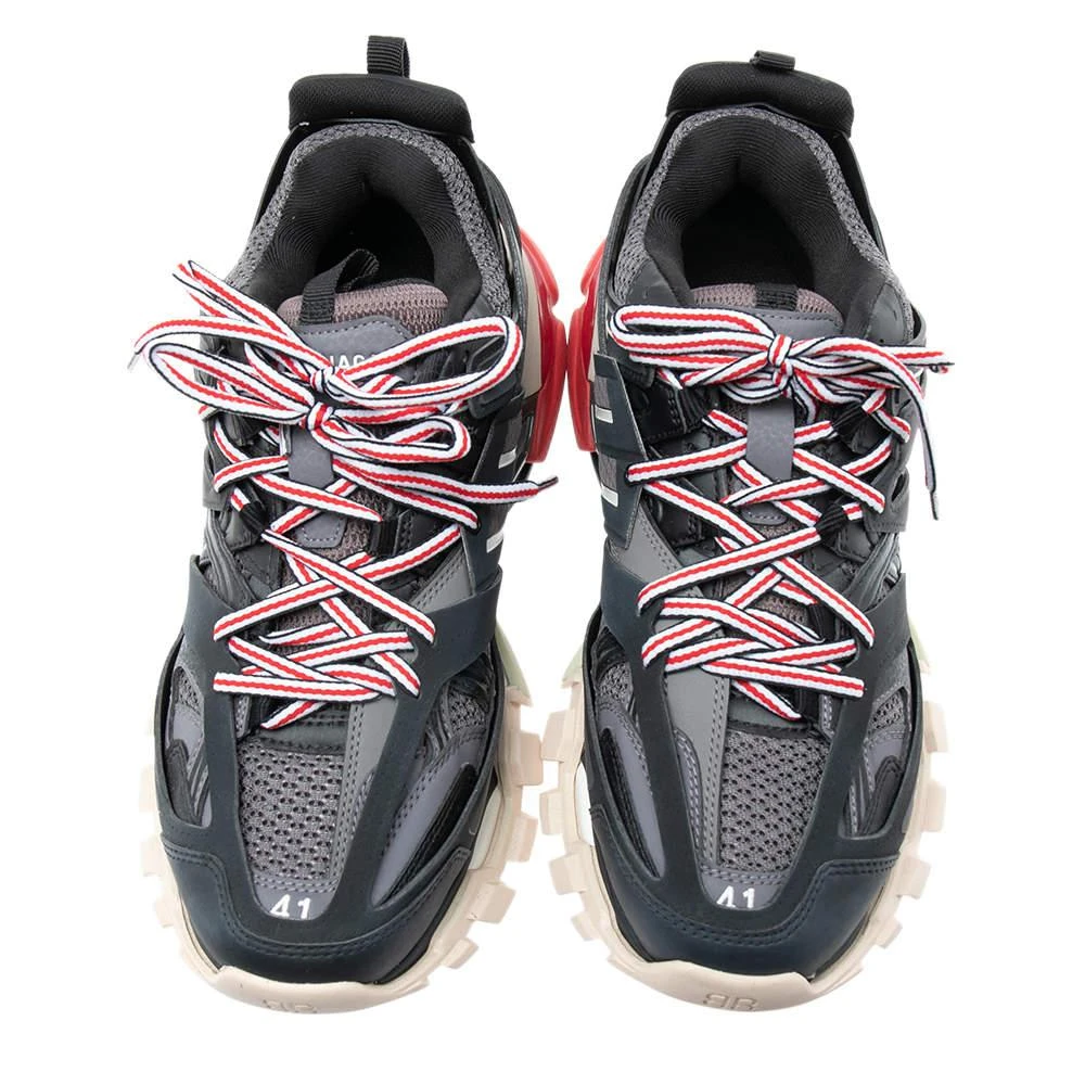 商品Balenciaga|Balenciaga Black Leather And Mesh Track Sneakers Size 41,价格¥4251,第3张图片详细描述