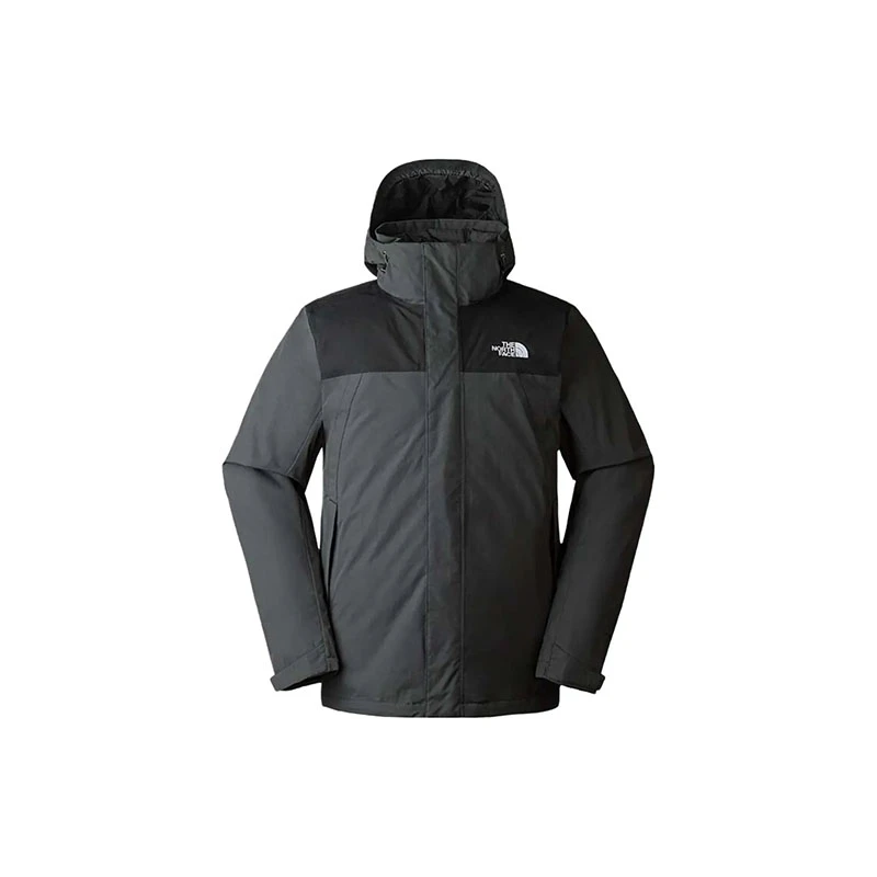商品[国内直发] The North Face|北面  户外休闲运动连帽拉链长袖羽绒内胆三合一  防水耐磨冲锋衣 男款 深灰色,价格¥1843,第3张图片详细描述