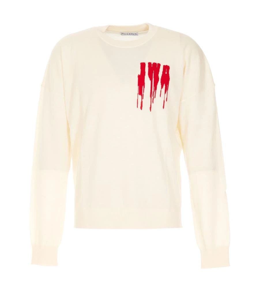 商品JW Anderson|JW Anderson Logo Intarsia Crewneck Knit Jumper,价格¥2672,第1张图片