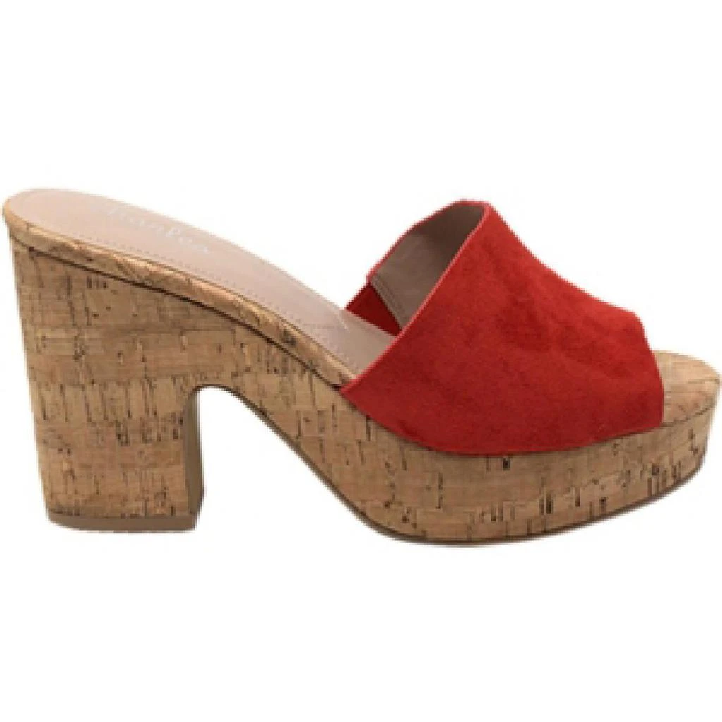 商品Charles David|Charles by Charles David Womens Deploy Faux Suede Platform Heel Sandals,价格¥131,第3张图片详细描述