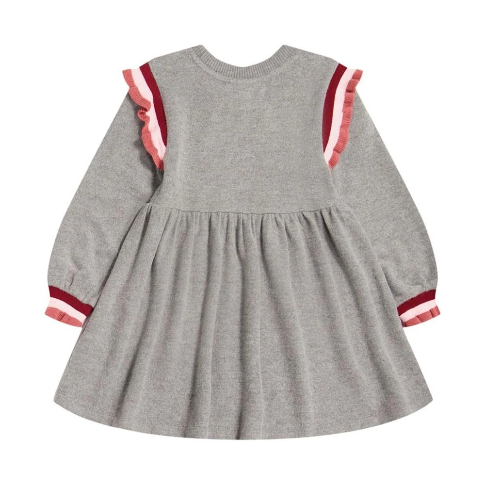 商品Tommy Hilfiger|Little Girls 1 Piece Ruffle-Trim Heather Sweater Dress,价格¥235 描述