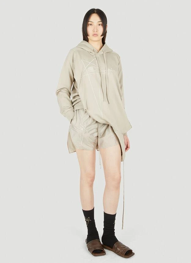 商品Rick Owens|Banana Hooded Sweatshirt in Beige,价格¥1801,第2张图片详细描述