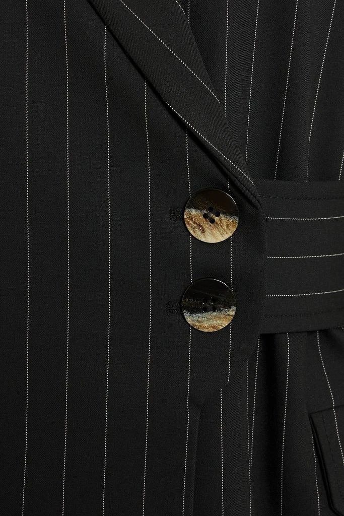 商品Ganni|Double-breasted pinstriped twill coat,价格¥1432,第4张图片详细描述