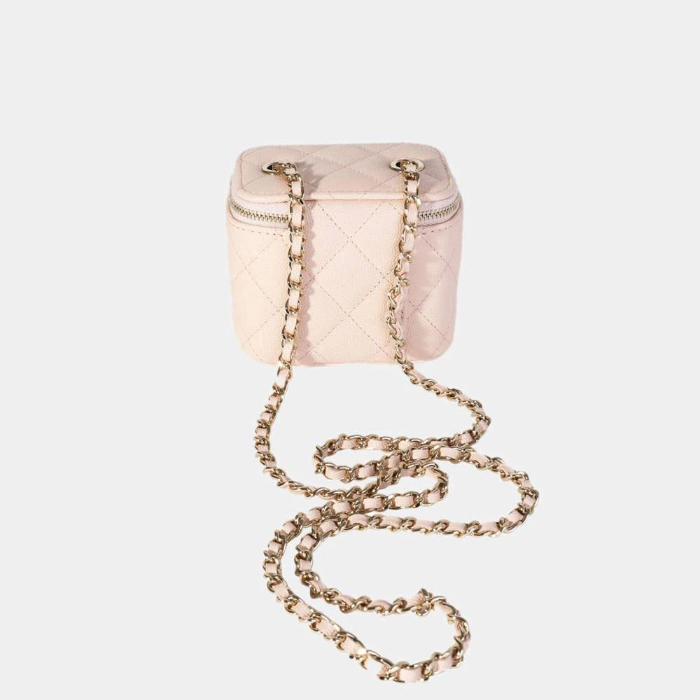 商品[二手商品] Chanel|Chanel Beige Quilted Caviar Leather Vanity Shoulder Bag ,价格¥24156,第3张图片详细描述