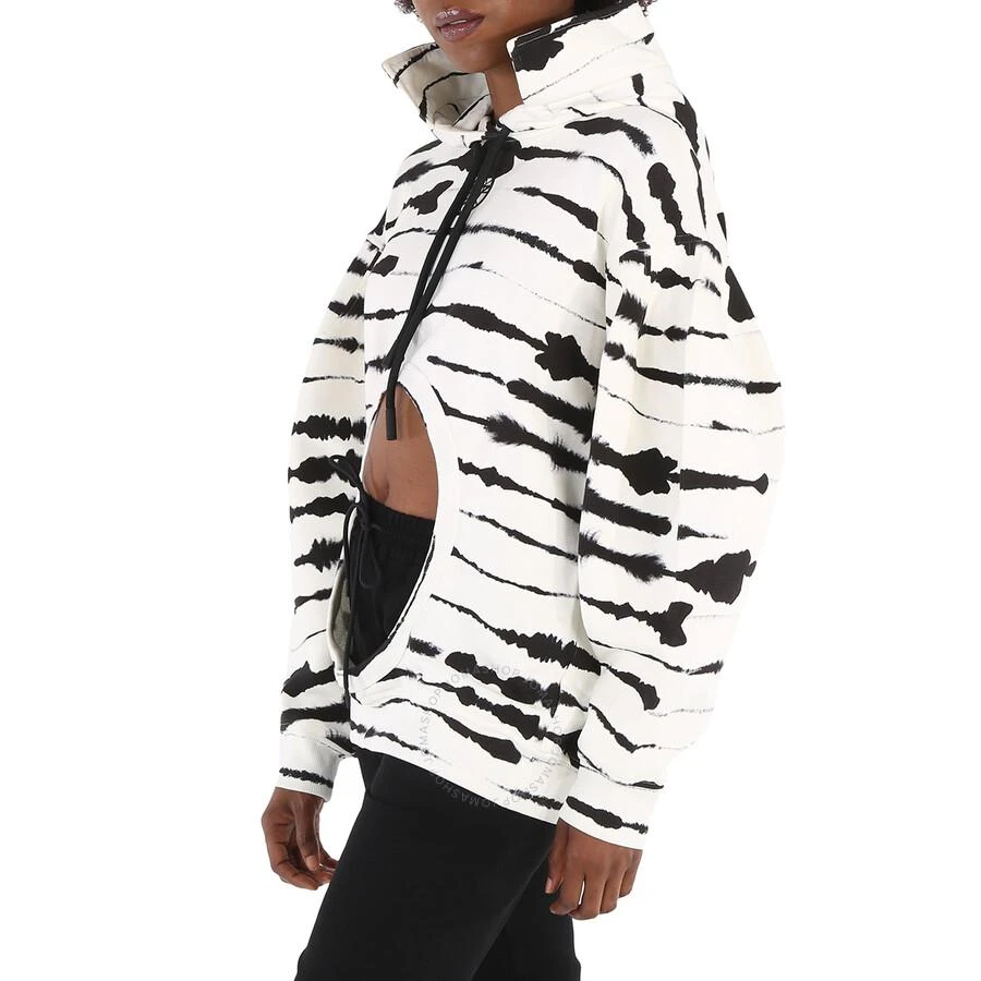 商品Burberry|Ladies Monochrome Cut-out Detail Watercolour Print Cotton Hoodie,价格¥801,第3张图片详细描述