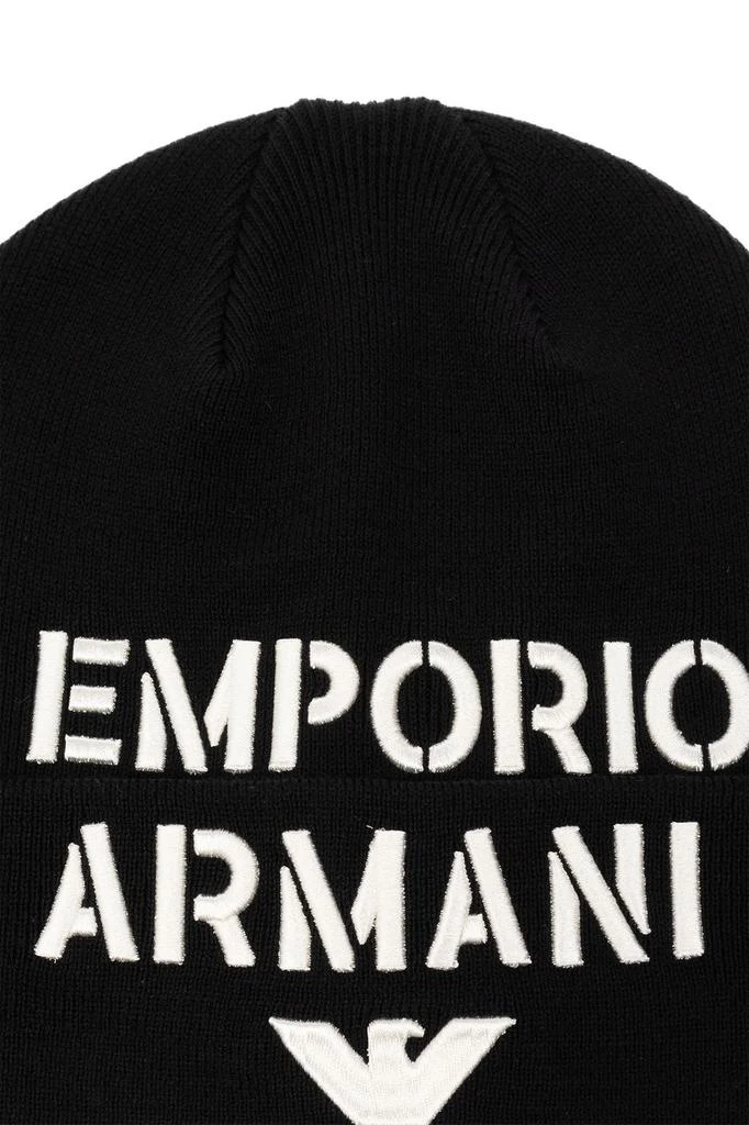 商品Emporio Armani|Emporio Armani Beanie With Logo,价格¥412,第4张图片详细描述