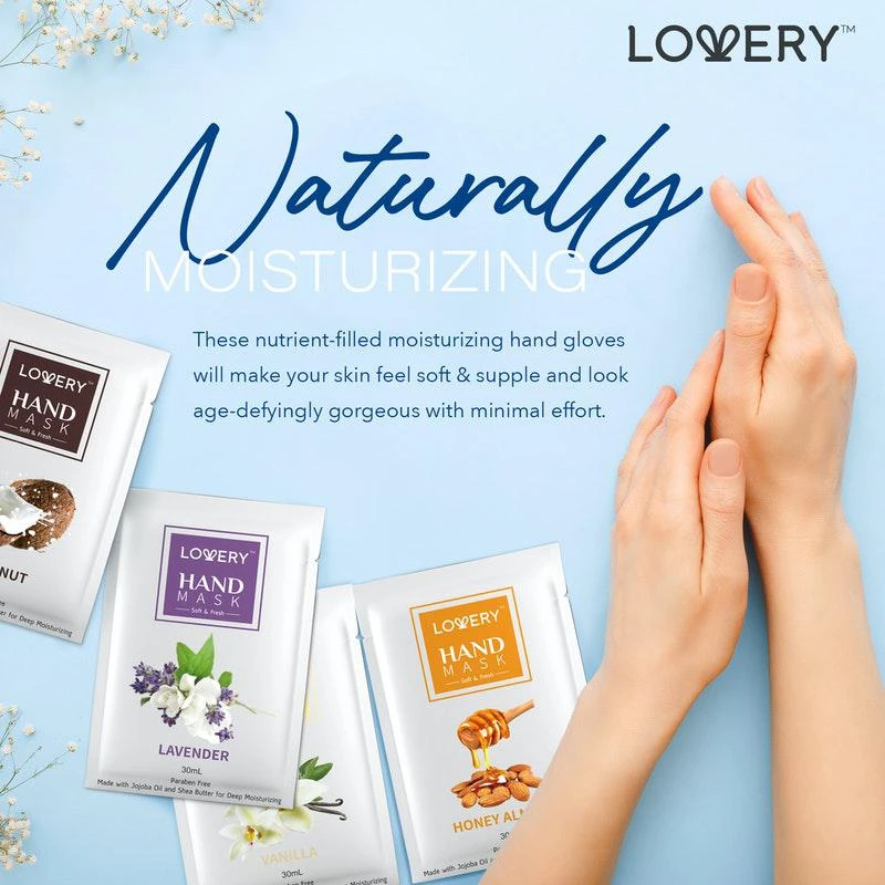 商品Lovery|Lovery Deep Conditioning Hand Mask with Vitamine E, Shea Butter & Jojoba Oil 5 pk,价格¥239,第2张图片详细描述
