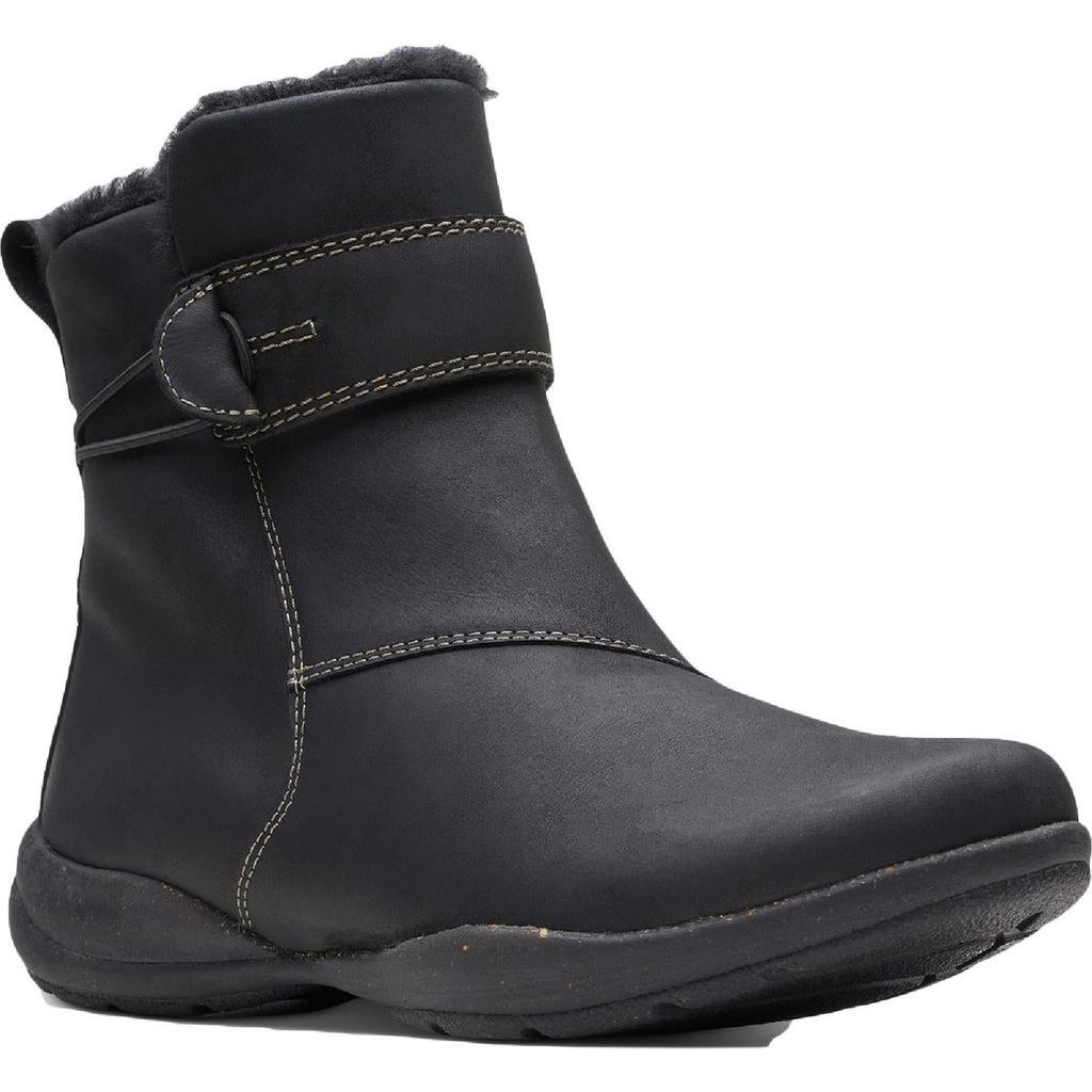 商品Clarks|Clarks Roseville Women's Leather Faux Fur Lined Waterproof Ankle Boot,价格¥211-¥725,第1张图片