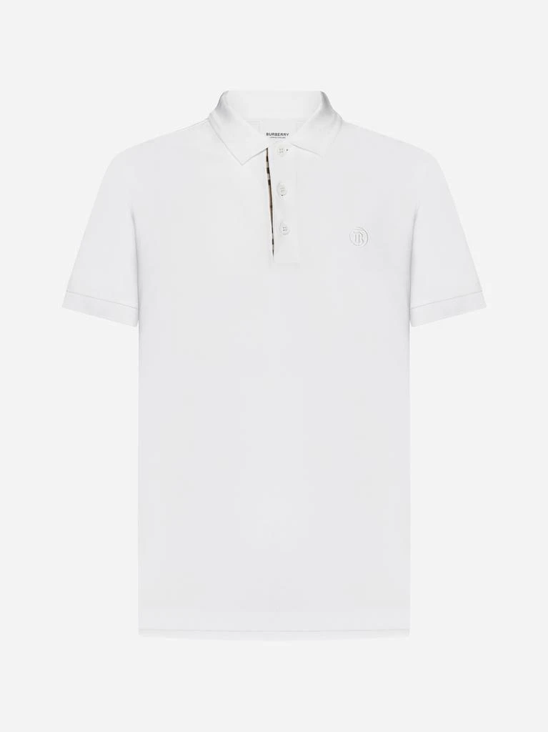 商品Burberry|TB logo cotton polo shirt,价格¥3572,第1张图片