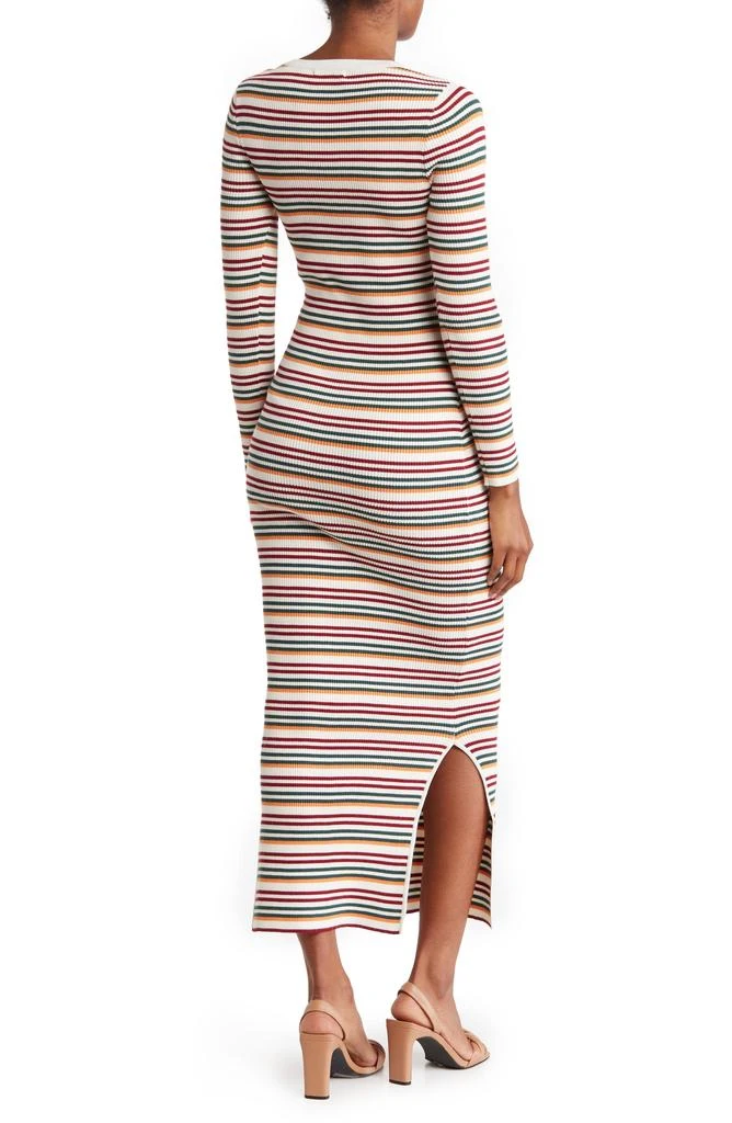 Isabella Long Sleeve Ribbed Knit Maxi Sweater Dress 商品