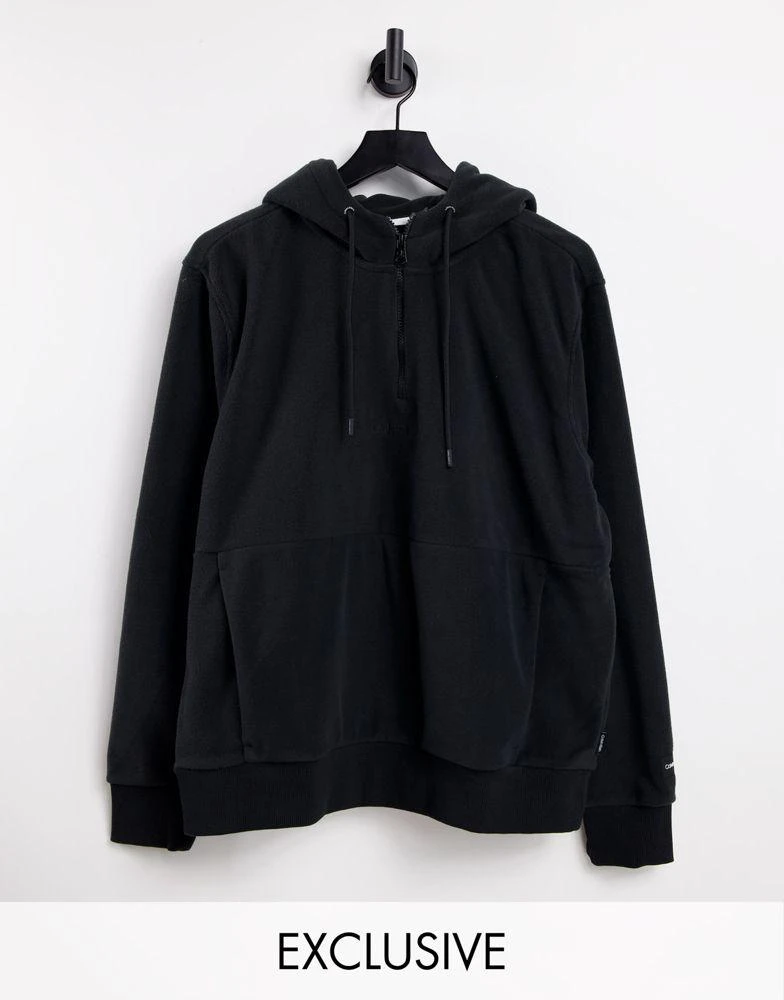 商品Calvin Klein|Calvin Klein ASOS Exclusive polar fleece hoodie in black,价格¥344,第1张图片