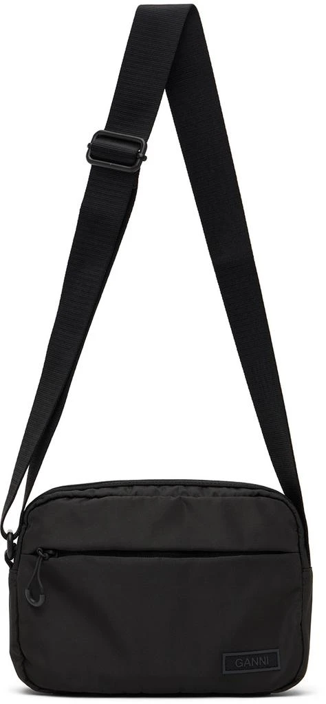 商品Ganni|Black Recycled Festival Shoulder Bag,价格¥844,第4张图片详细描述