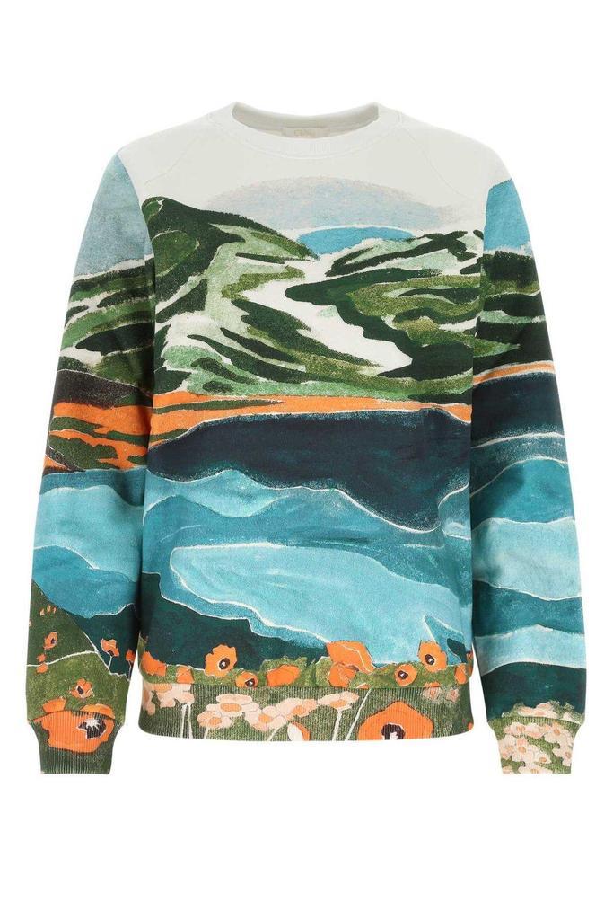 商品Chloé|Chloé Poppy Printed Crewneck Sweatshirt,价格¥3689,第1张图片