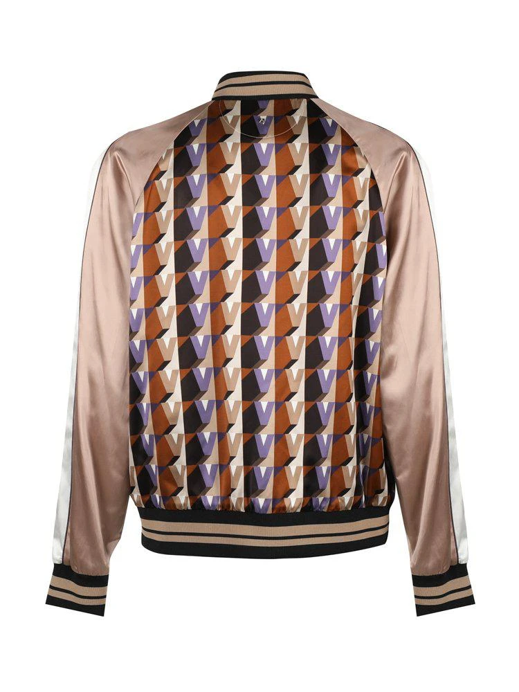 商品Valentino|Valentino	Geometric Printed Long-Sleeved Bomber Jacket,价格¥12989,第2张图片详细描述