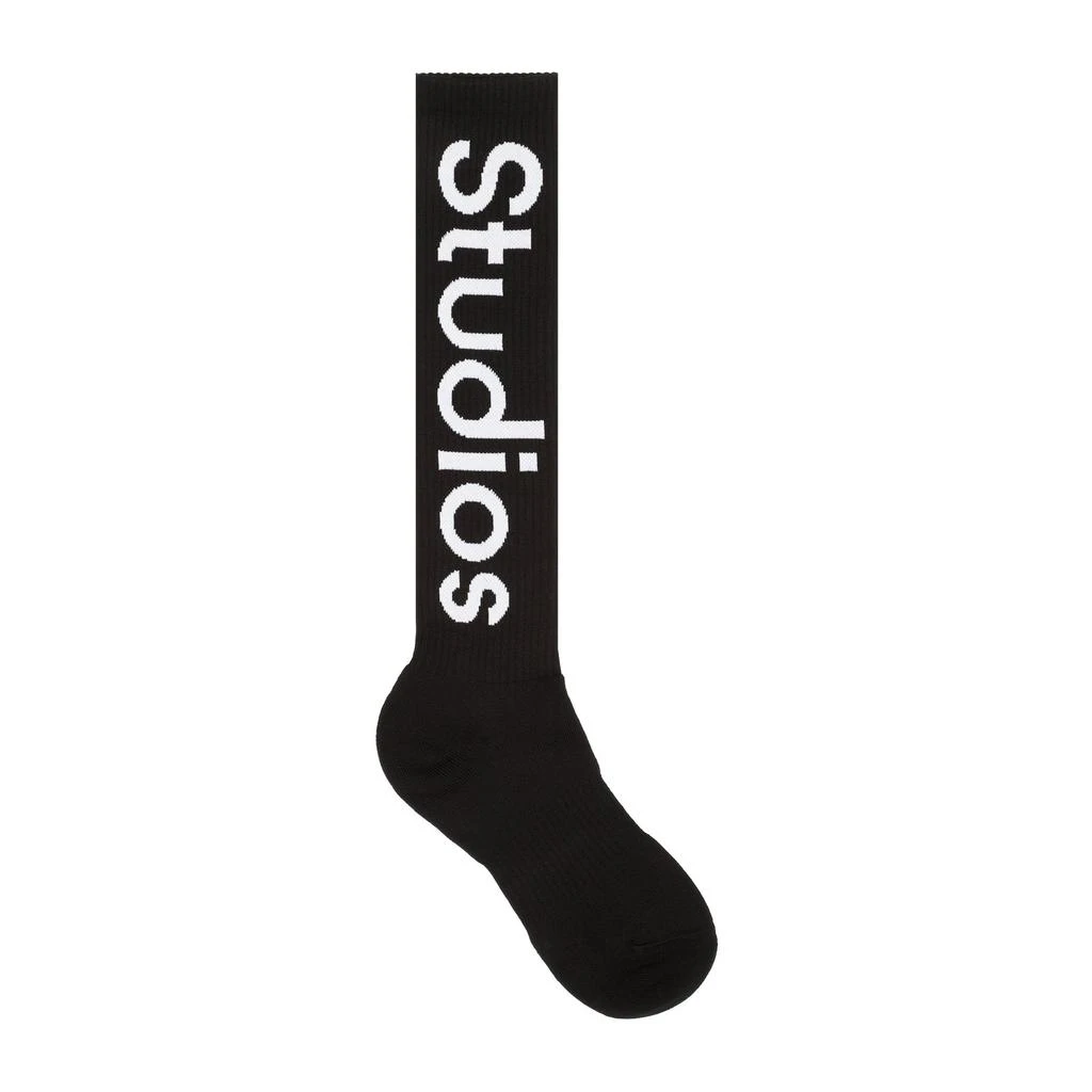商品Acne Studios|Acne Studios Logo Intarsia Knee Socks,价格¥333,第1张图片