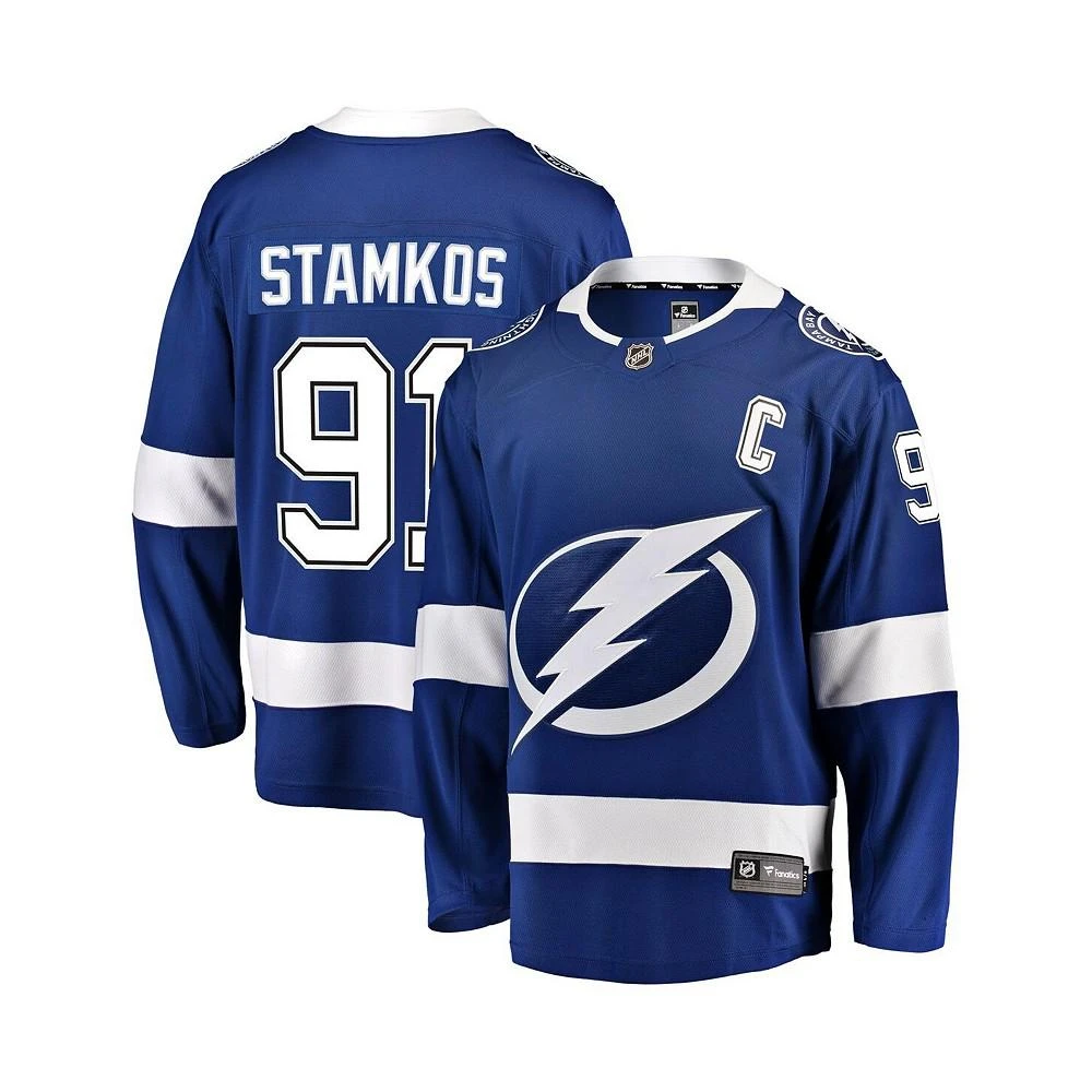 商品Fanatics|Men's Steven Stamkos Blue Tampa Bay Lightning Breakaway Player Jersey,价格¥985,第1张图片