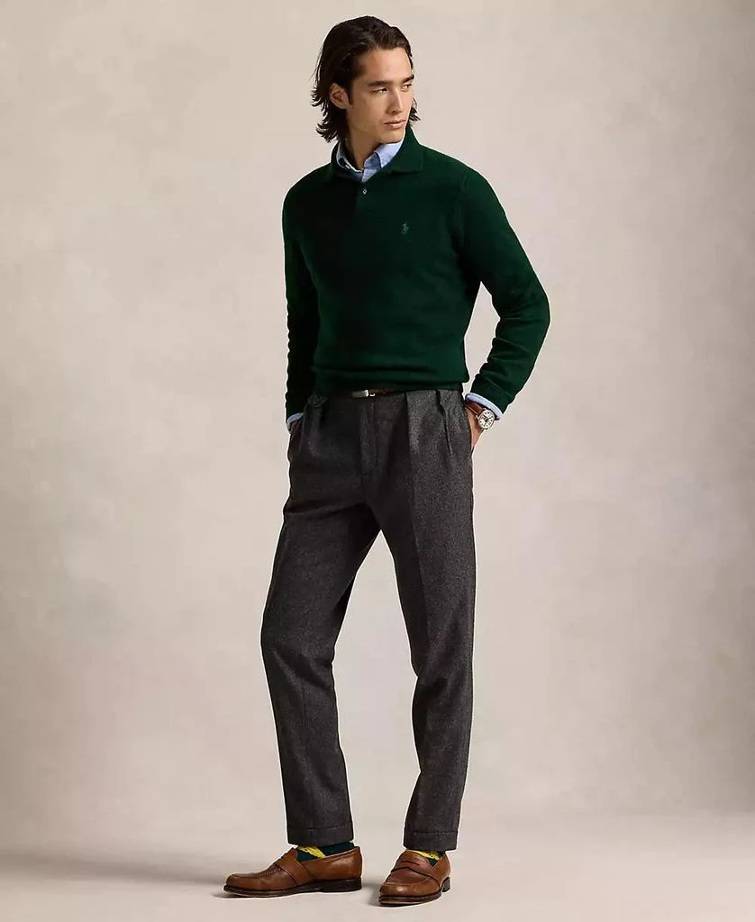 Men's Wool-Cashmere Polo-Collar Sweater 商品