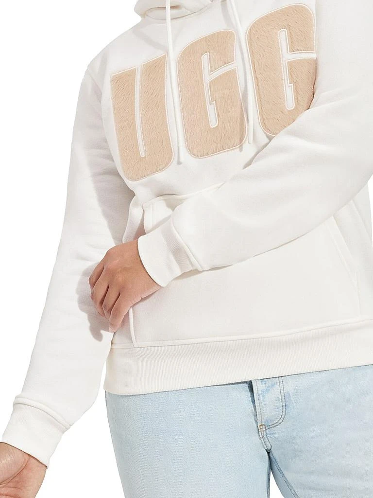 商品UGG|Rey Fuzzy Logo Cotton-Blend Hoodie,价格¥510,第3张图片详细描述