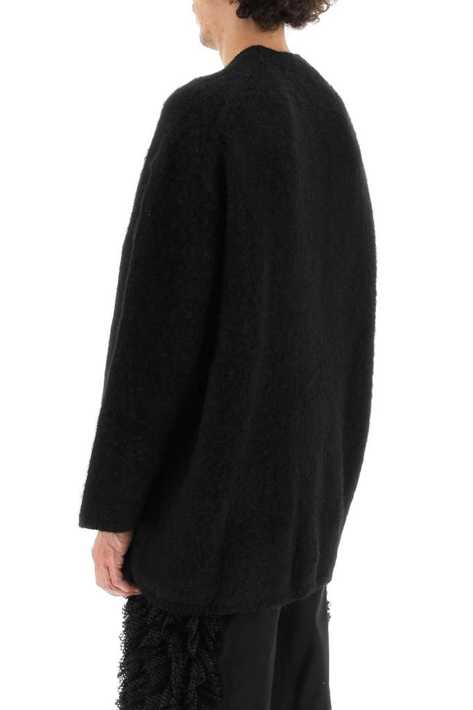 商品Comme des Garcons|OVERSIZED CARDED WOOL SWEATER WITH JACQUARD LETTERING,价格¥2184,第4张图片详细描述