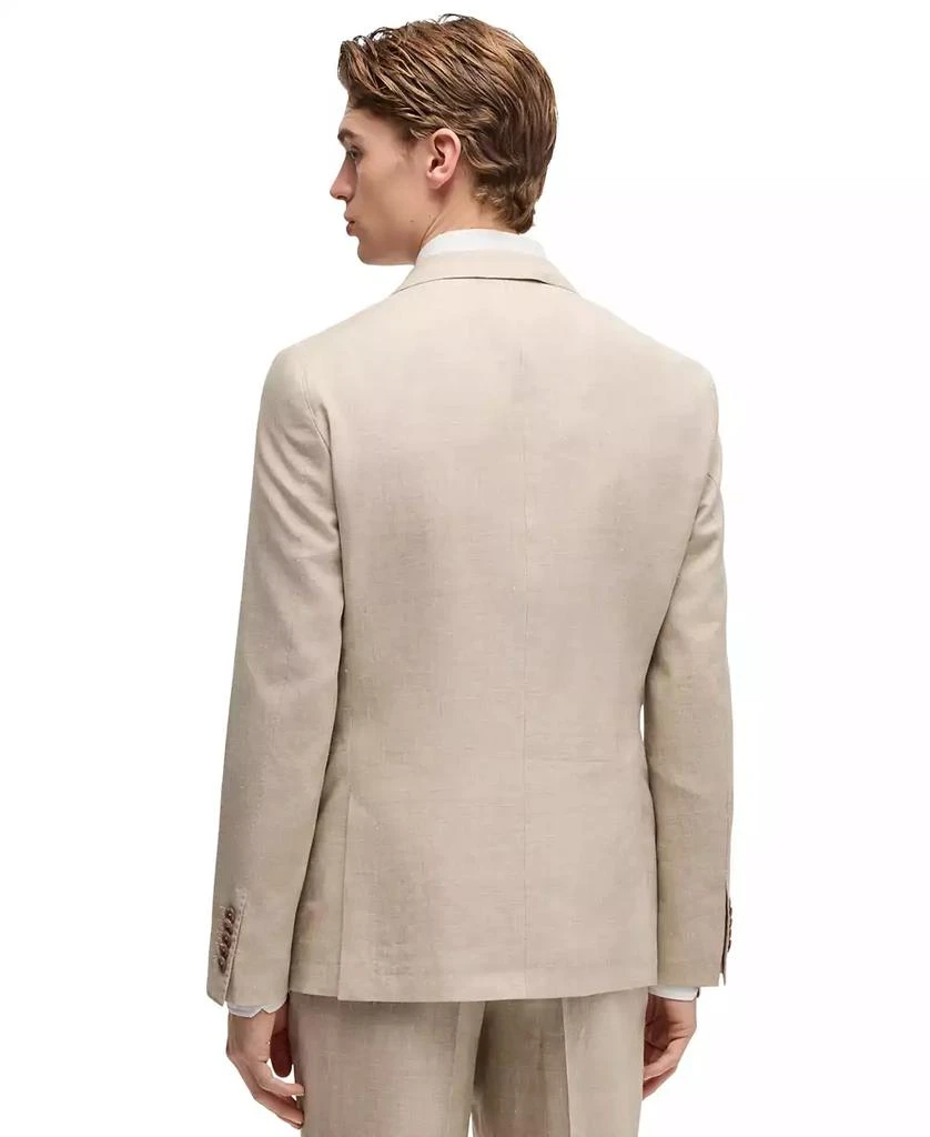 商品Hugo Boss|Men's Linen-Blend Slim-Fit Checked Suit,价格¥14891,第2张图片详细描述