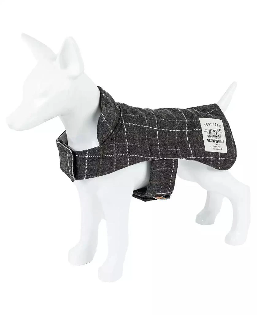 2-in-1 Windowpane Plaided Dog Jacket with Matching Reversible Dog Mat 商品