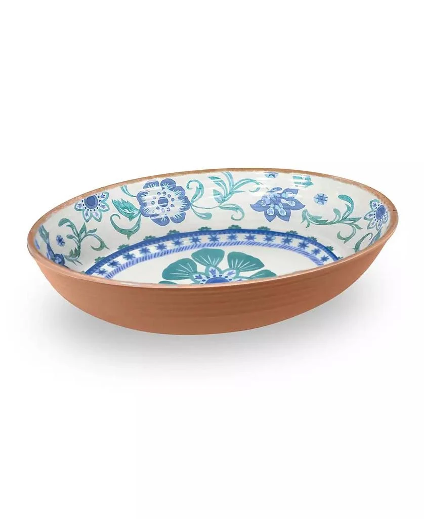 商品TarHong|Rio Turquoise Floral Melamine Oval Serve Bowl,价格¥168,第1张图片