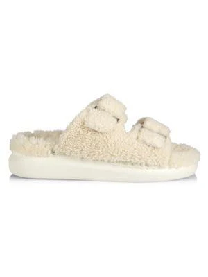 商品Alexander McQueen|Shearling Slide Sandals,价格¥1367,第1张图片