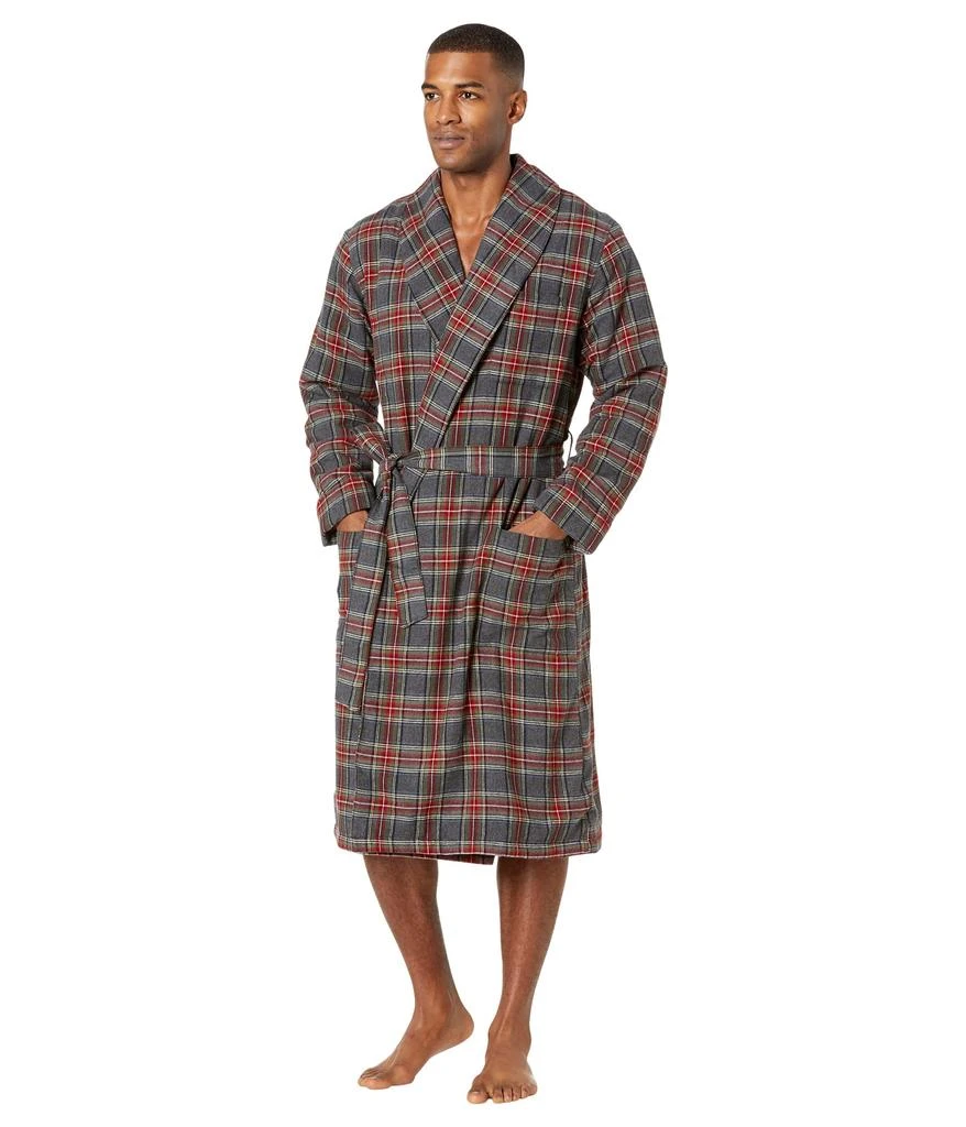 商品L.L.BEAN|Scotch Plaid Flannel Robe Sherpa Lined Regular,价格¥733,第1张图片
