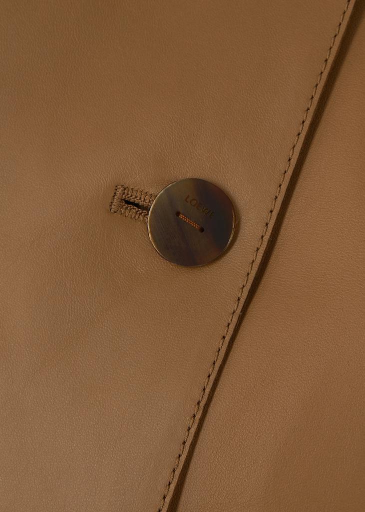 商品Loewe|Brown cropped leather jacket,价格¥17509,第7张图片详细描述
