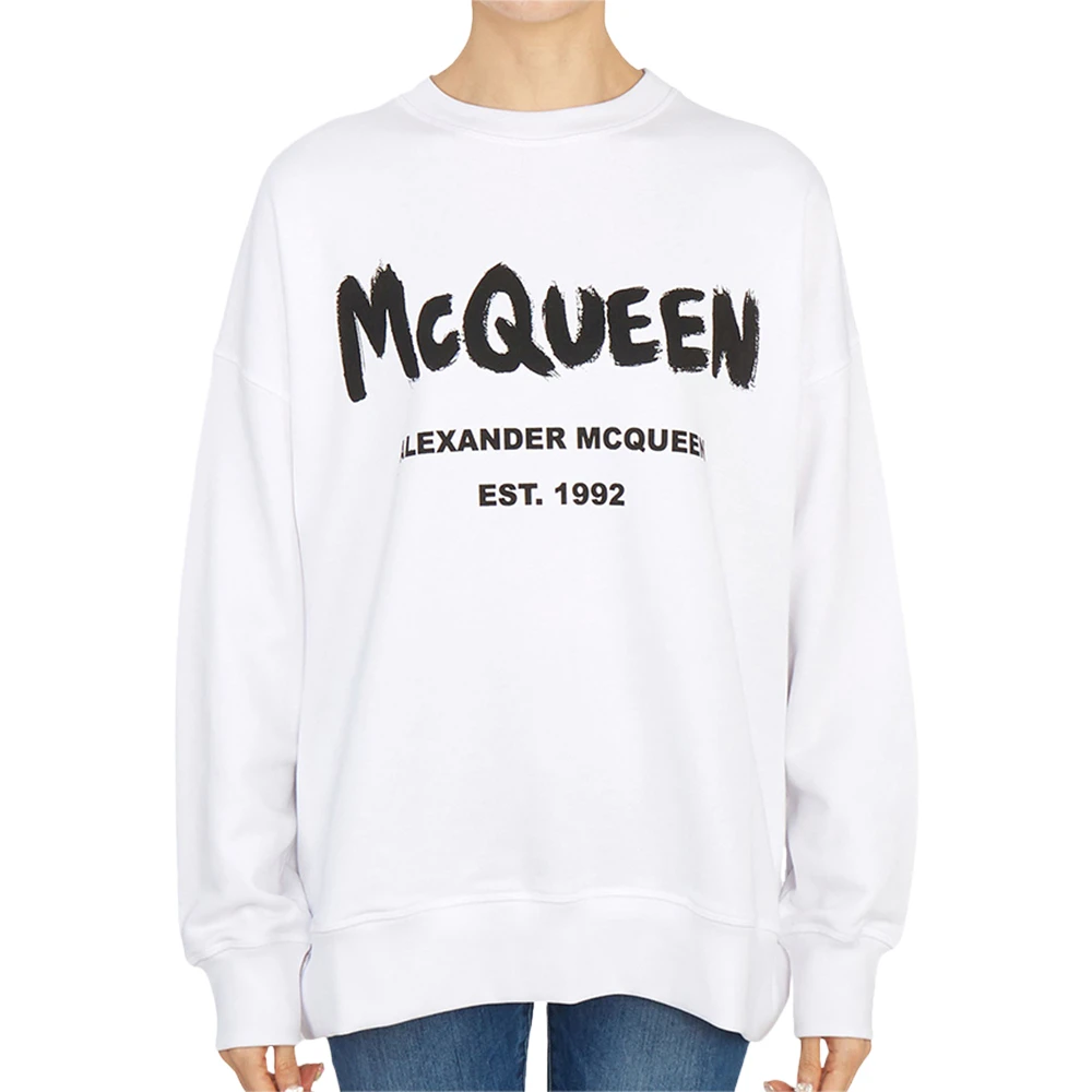 商品Alexander McQueen|ALEXANDER MCQUEEN 白色女士卫衣/帽衫 659975-QZADI-0909,价格¥2791,第1张图片