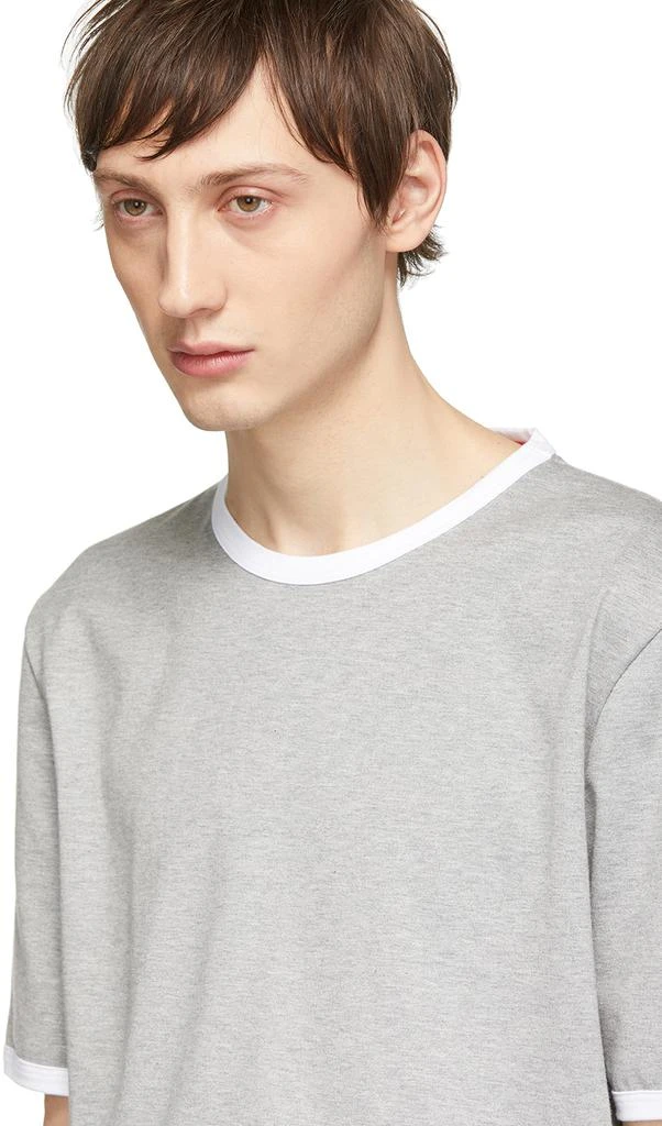 商品Thom Browne|Grey Ringer T-Shirt,价格¥2423,第4张图片详细描述