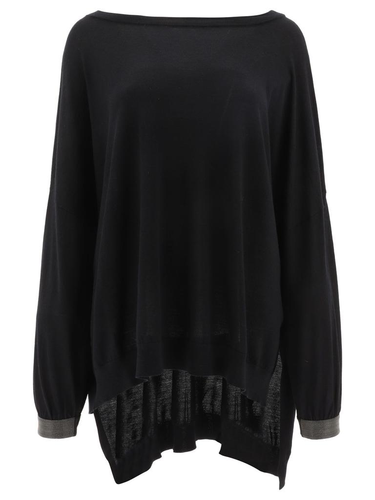 Brunello Cucinelli Women's  Black Other Materials Sweater商品第1张图片规格展示