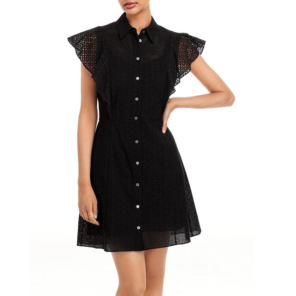 商品Theory|Theory Womens Eyelet Flutter Sleeves Shirtdress,价格¥635,第1张图片