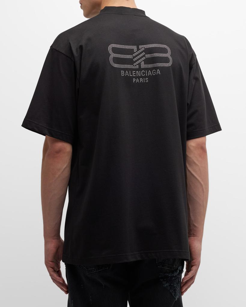 BALENCIAGA PARIS STRASS Tシャツ Balenciaga BB Paris Strass T-shirt Medium Fit 'Dirty White
