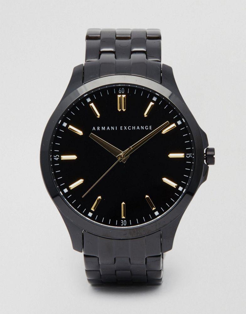 商品Armani Exchange|Armani Exchange AX2144 stainless steel watch in black,价格¥1502,第1张图片
