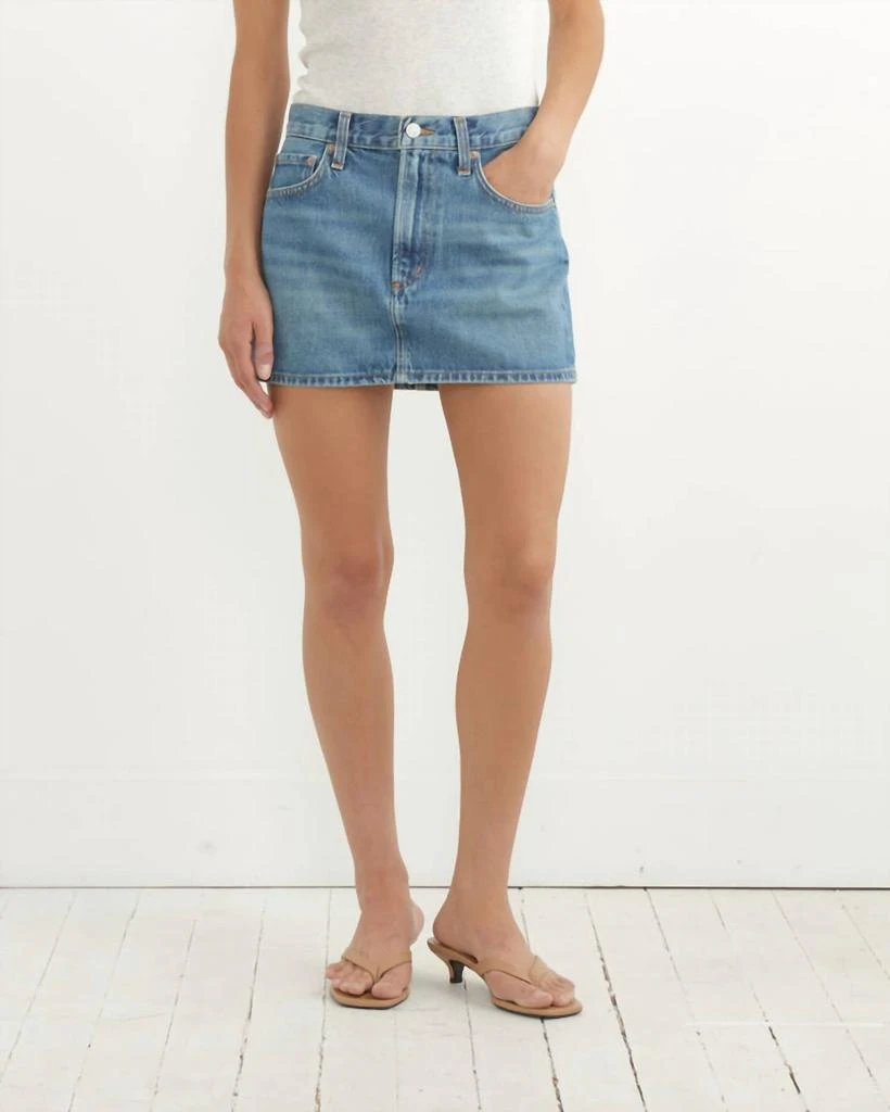 商品AGOLDE|Alek Mini Skirt In Dwell,价格¥938,第1张图片