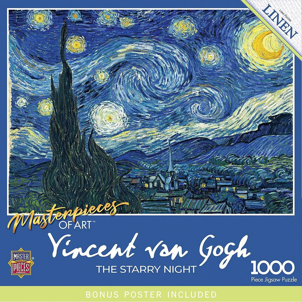 商品MasterPieces Puzzles|MasterPieces 1000 Piece Jigsaw Puzzle - Starry Night,价格¥164,第2张图片详细描述