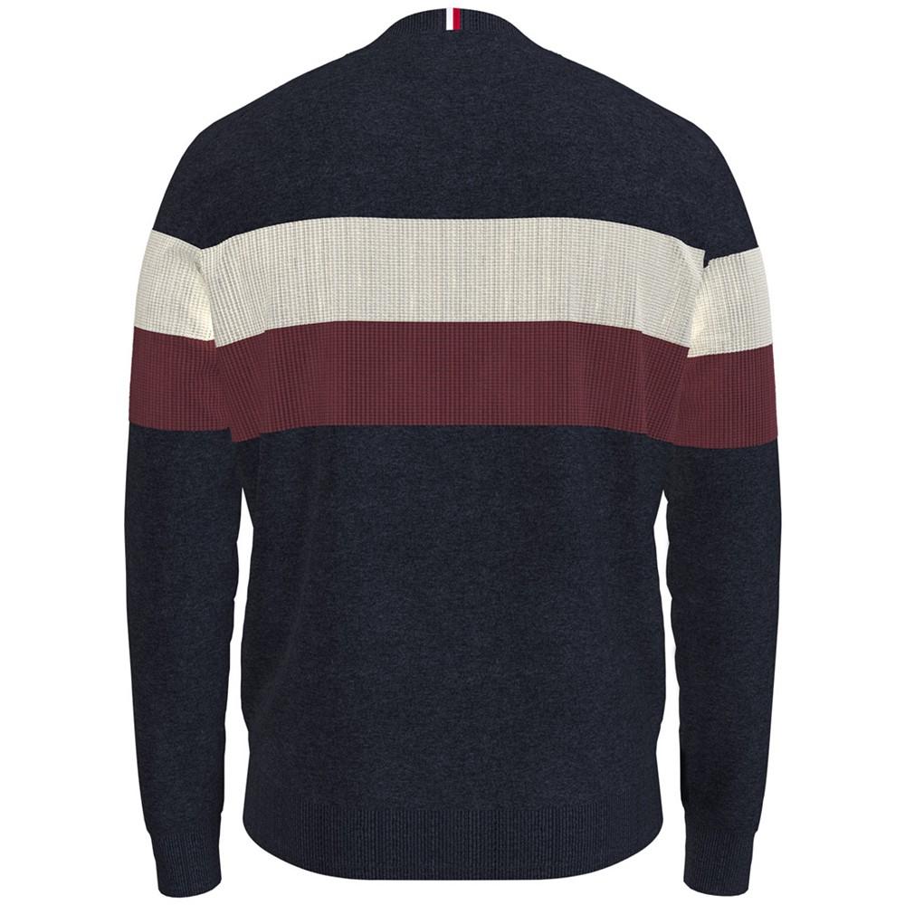 Men's Colorblocked Stripe Sweater商品第2张图片规格展示