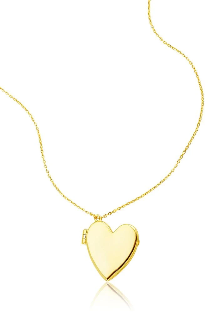 商品ADORNIA|14K Gold Plated Heart Locket Pendant Necklace,价格¥153,第1张图片