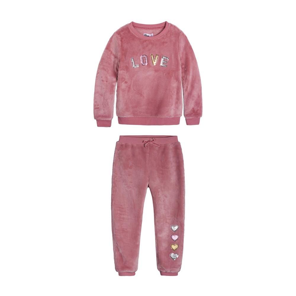 Little Girls Love Cozy Sweatshirt and Pant Set, Created For Macy's商品第1张图片规格展示