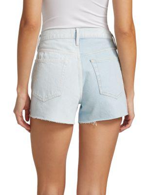 Le Brigette Mid-Rise Two-Tone Denim Shorts商品第2张图片规格展示