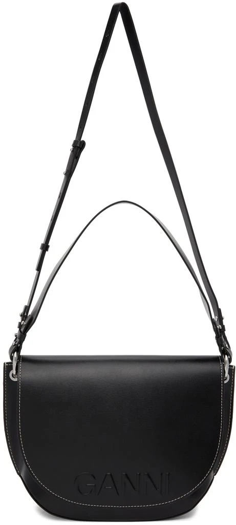 商品Ganni|Black Large Banner Bag,价格¥2217,第4张图片详细描述